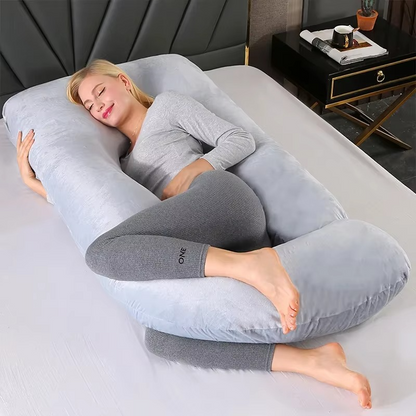 Contoured Full Body Pillow for Side Sleeping Support