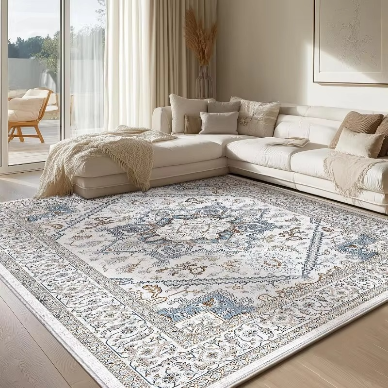 Plush Traditional Anti Slip Floor Rug for Home Decor
