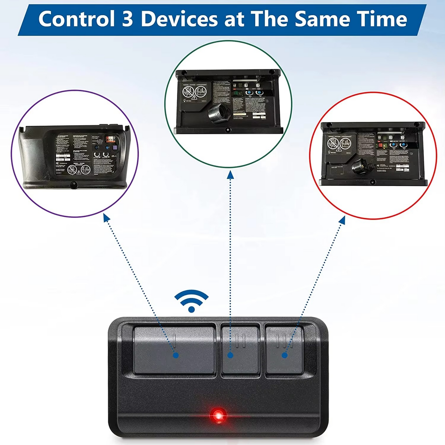 Wireless Garage Door Remote Control 315/390MHz Compatible