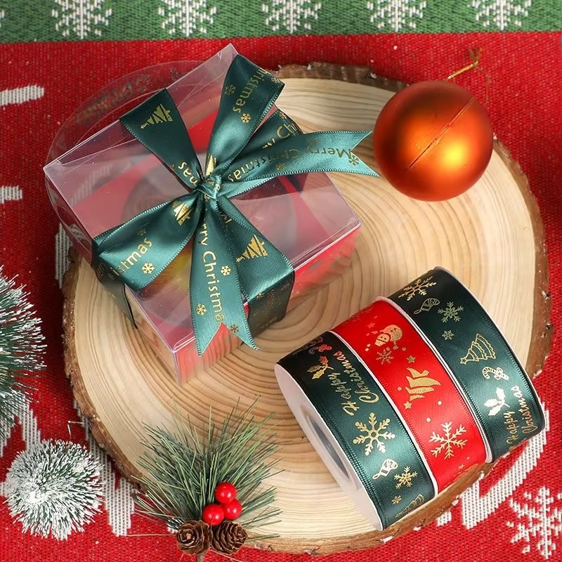 Festive Holiday Ribbon for Crafts and Gift Wrap