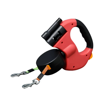 Comfortable Double Dog Leash with LED Night Light
