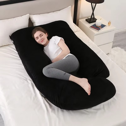 Contoured Full Body Pillow for Side Sleeping Support