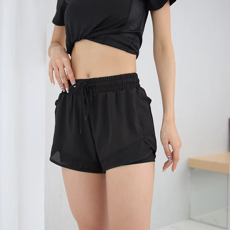 Women's Athletic Fitness Running Shorts with Elastic Waist