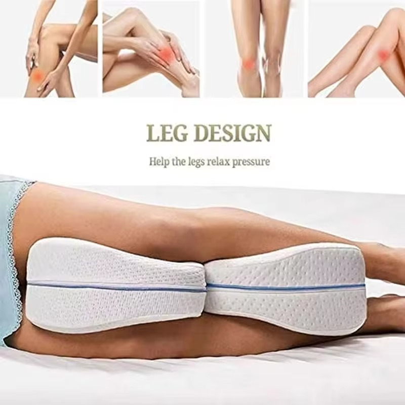 Contoured Support Foam Leg Pillow for Back Pain Relief