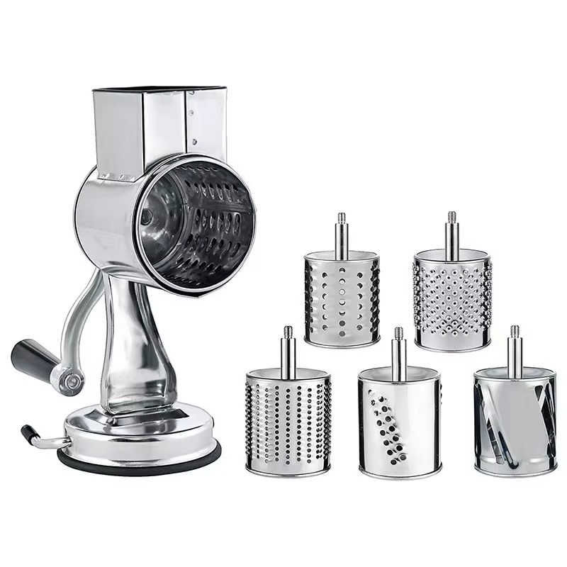 Easy Grip Vegetable Grater with 5 Sharp Steel Blades