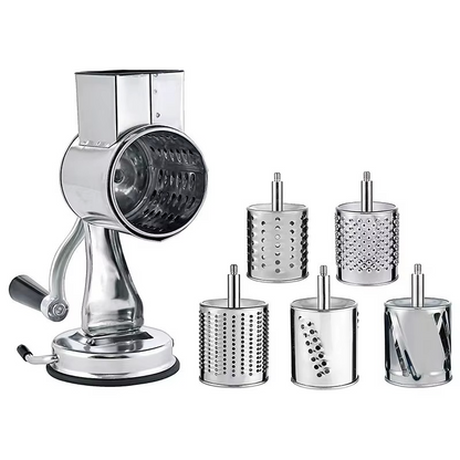 Easy Grip Vegetable Grater with 5 Sharp Steel Blades