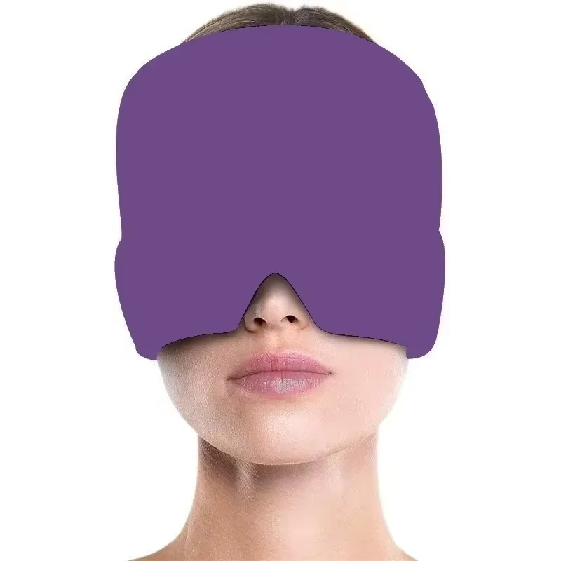 Relaxing Cold Hot Head Ice Wrap with Eye Mask