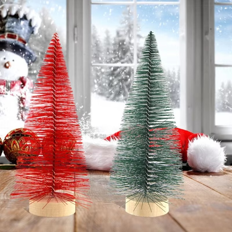 Small Pine Bottle Brush Christmas Tree Decorations