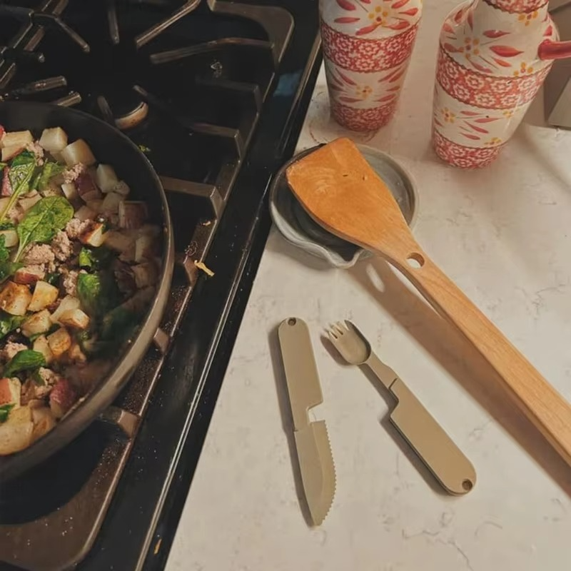 Portable Travel Cutlery Kit with Knife and Fork - Hehif