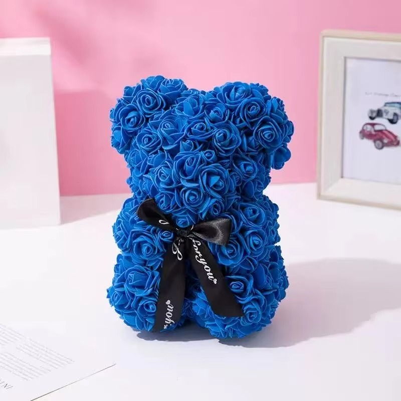 Lovely Rose Teddy Bear Figure in Gift Box