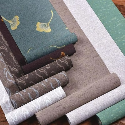 Elegant Waterproof Table Runner Green Leaf Tea Table Mat