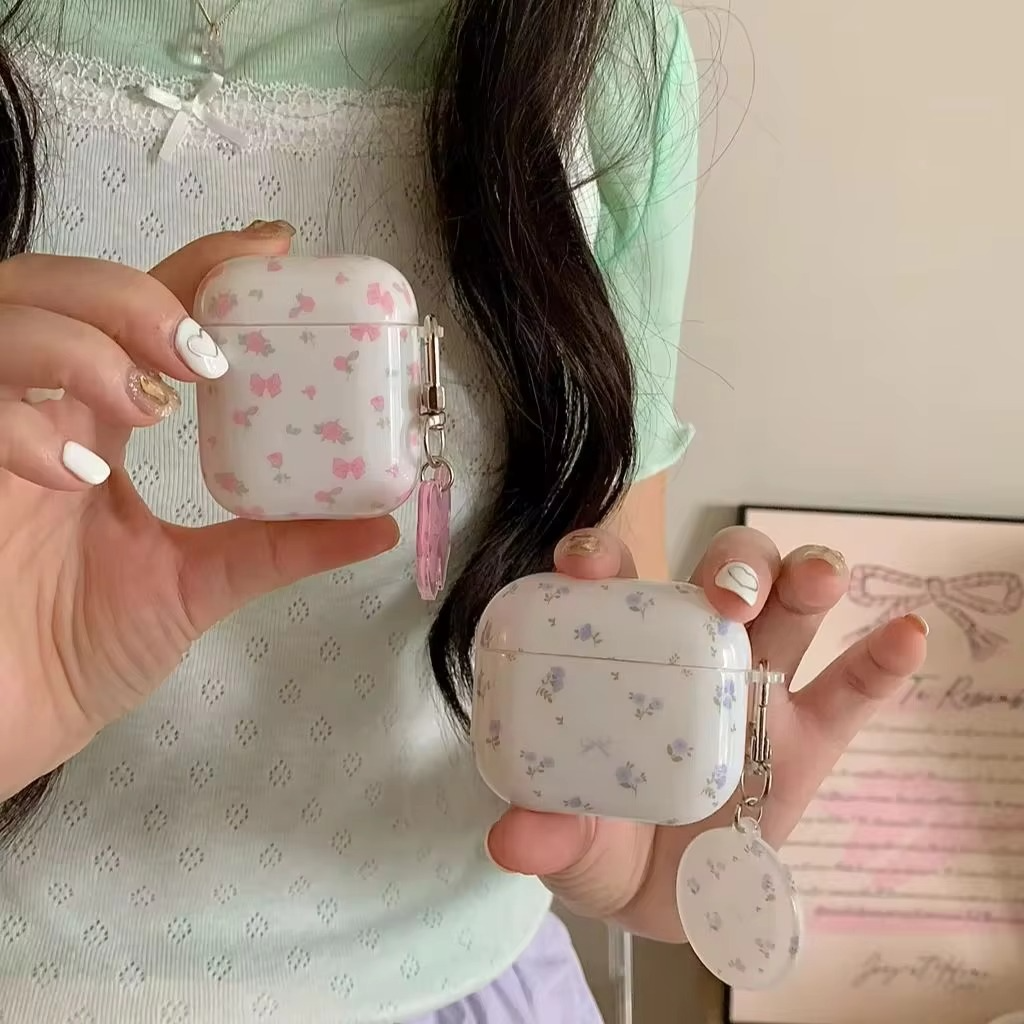 Cute Floral Bow AirPods Phone Case Cover