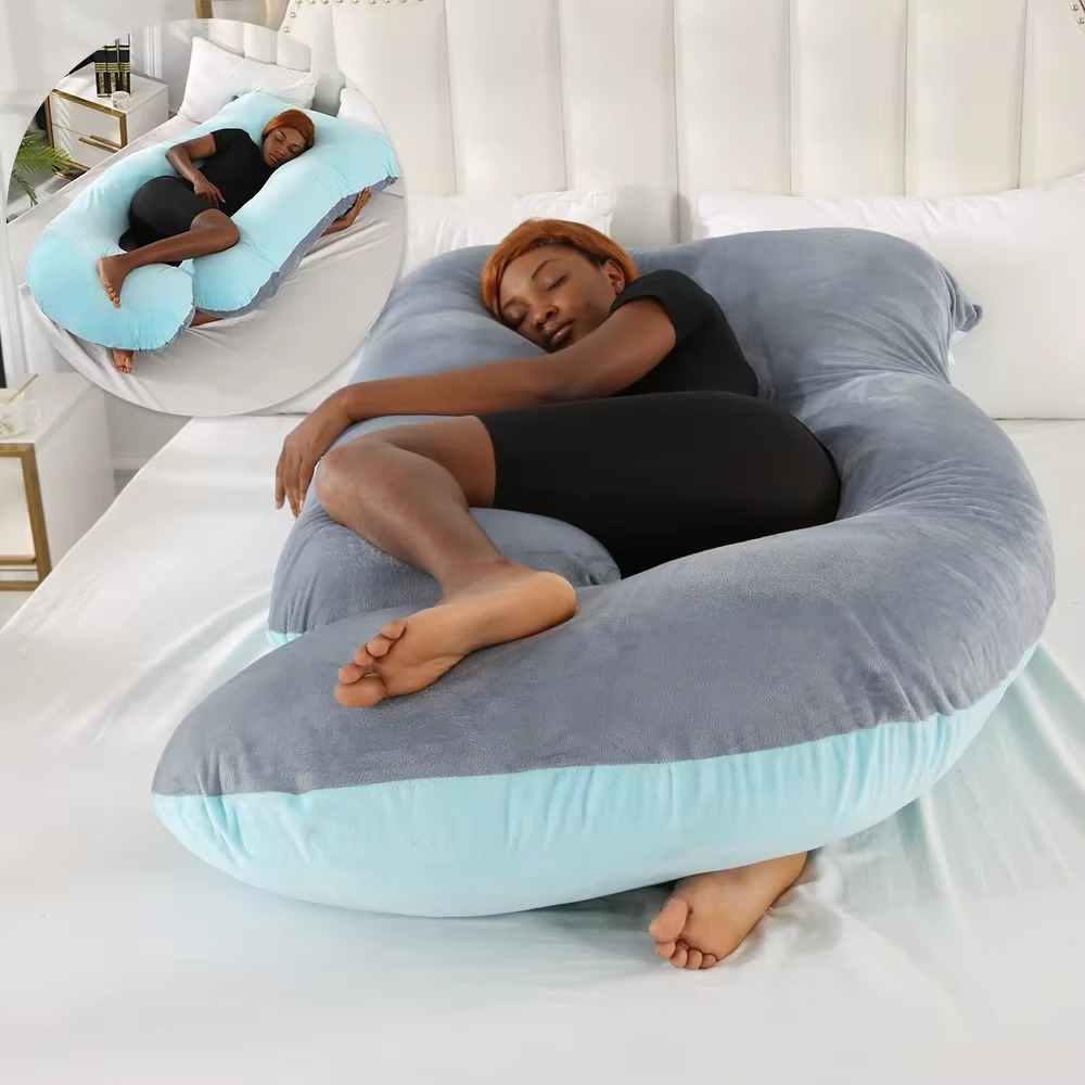 Contoured Full Body Pillow for Side Sleeping Support