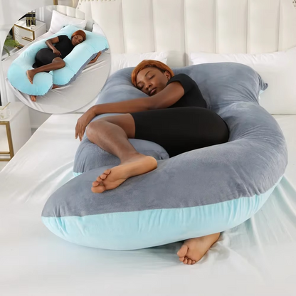 Contoured Full Body Pillow for Side Sleeping Support