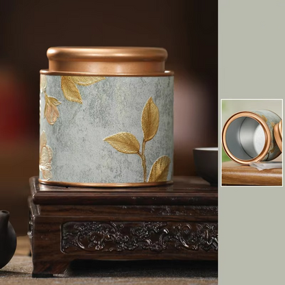 Decorative Floral Tea Storage Container