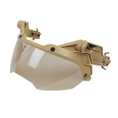 Durable Military Helmet with Clear Vision Goggles