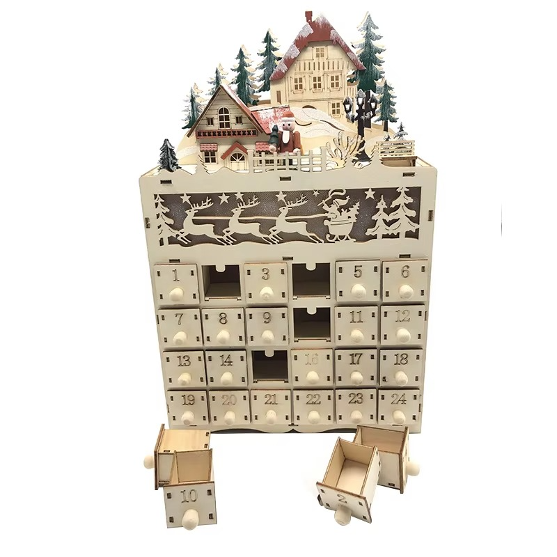 Fun Countdown LED Christmas Calendar with Lights
