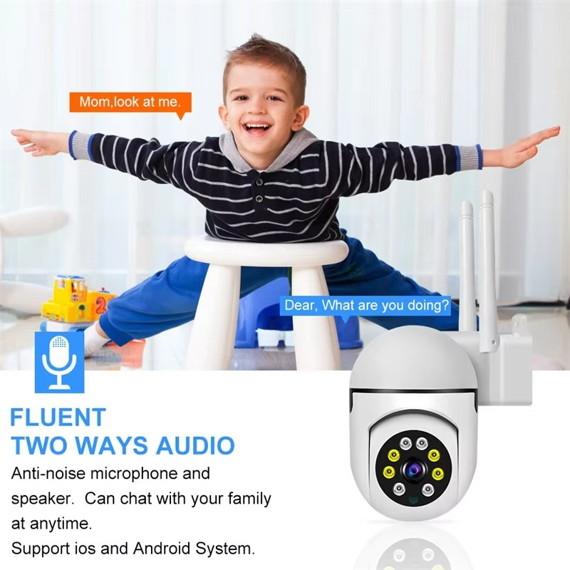 HD WiFi Home Security Camera with Night Vision and Audio