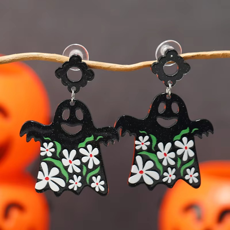 Spooky Plastic Earrings 8 Pair Pack