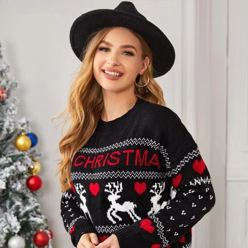 Soft Relaxed Fit Women's Crew Neck Sweater