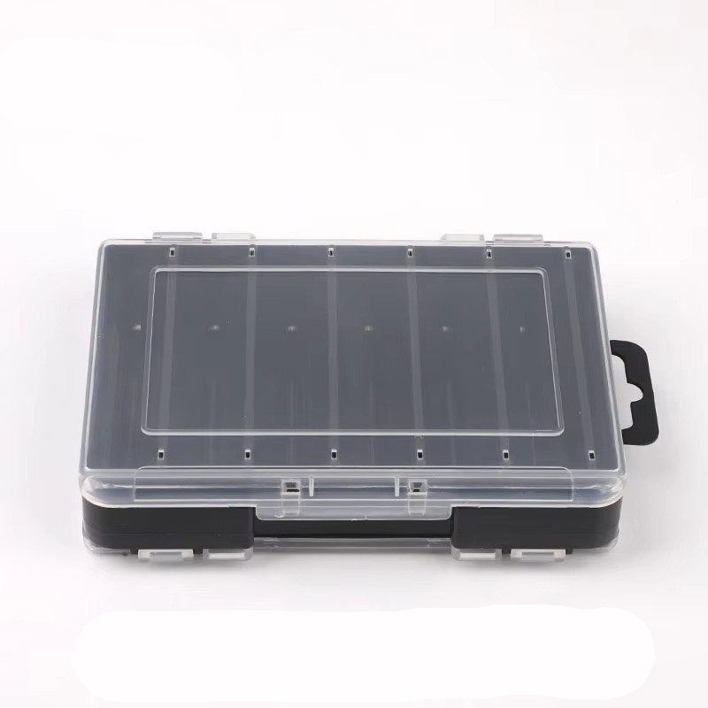 Compact Dual Layer Fishing Tackle Box with Clear View