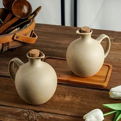 Big Ceramic Oil Dispenser Bottle for Kitchen Use