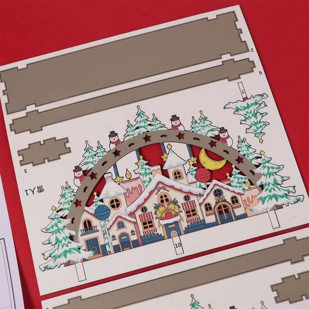 Traditional Handcrafted Christmas Village House Ornament