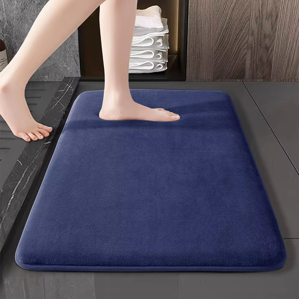 Soft Plush Non-Slip Coral Bath Rug
