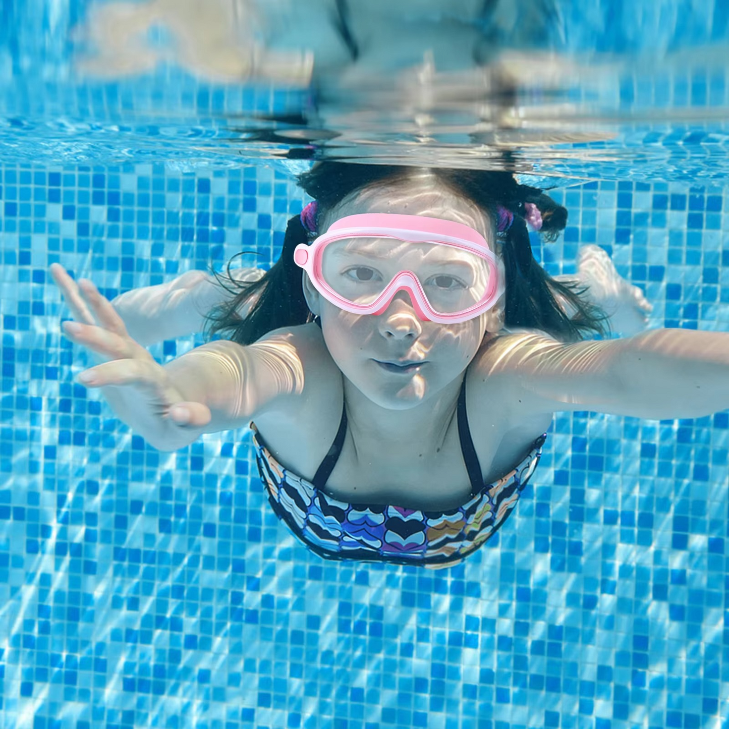2-Pack Clear Vision Swim Goggles with Earplugs