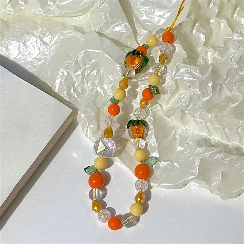 Colorful Fruit Beaded Phone Charm Accessories