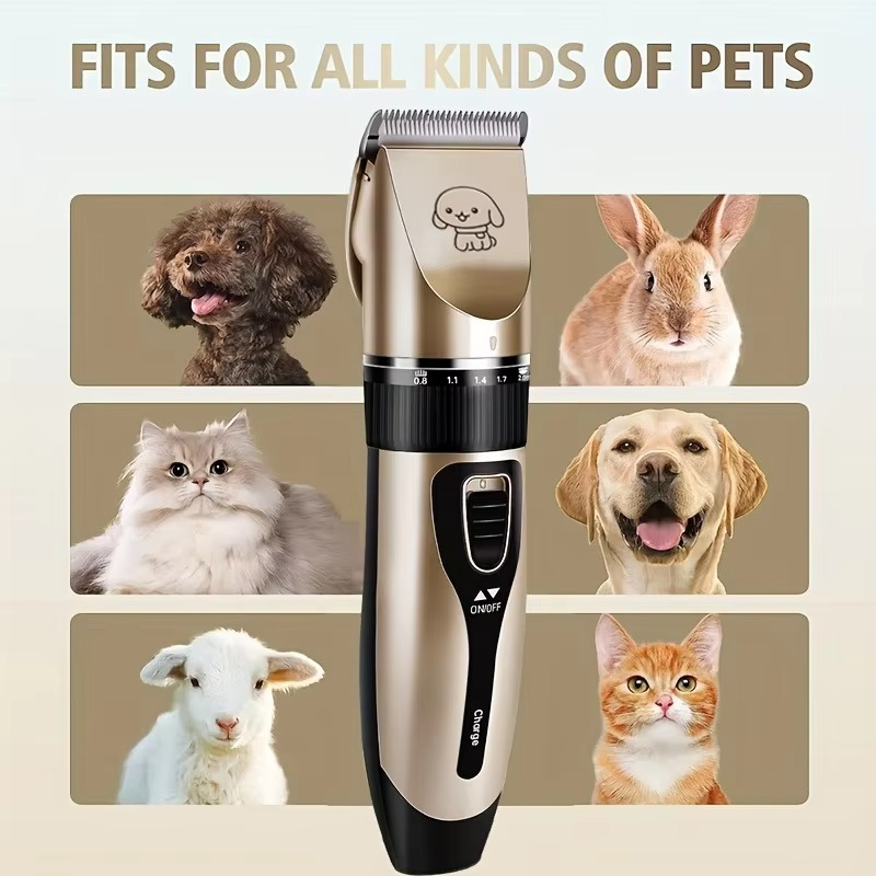 Wireless Pet Grooming Kit for Dogs and Cats Clippers