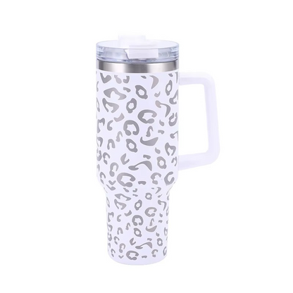 Colorful Patterned Stainless Steel Tumbler 40oz with Lid