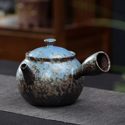 Traditional Asian Ceramic Handle Teapot 12oz
