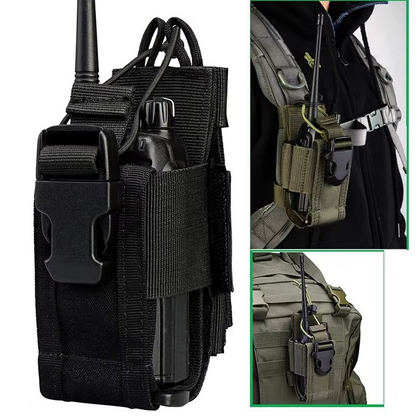 Durable MOLLE Radio Pouch Walkie Talkie Waist Bag