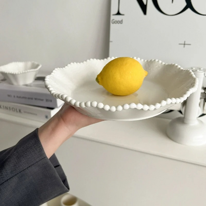 Classic White Ceramic Dinner Plate Set