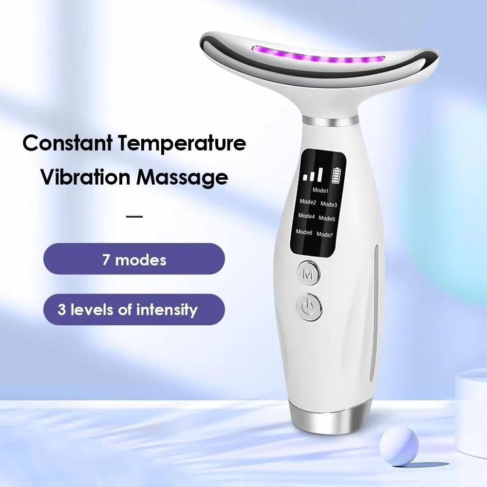 Anti Aging Facial Massager with LED Light and Vibration