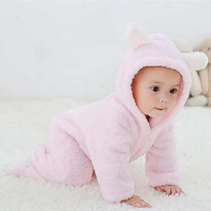 Soft Plush Baby Winter Onesie Animal Design