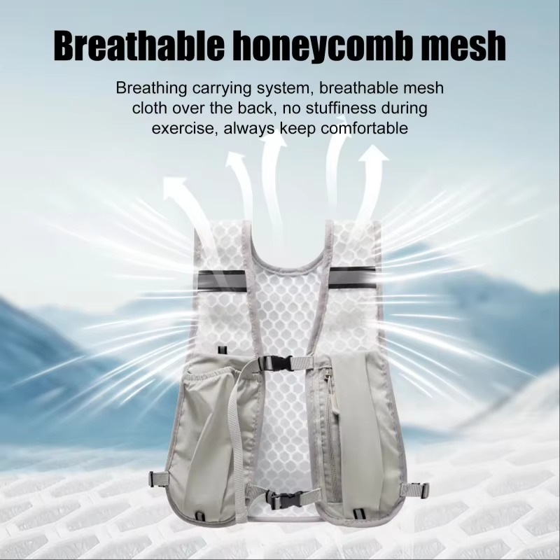 Lightweight Water Backpack With Reflective Panels And Ventilated Mesh