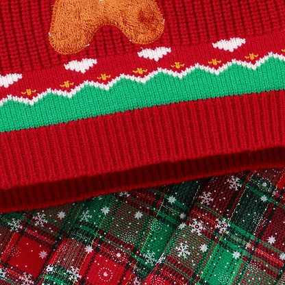 Kids Festive Holiday Sweater Gingerbread Knit Top