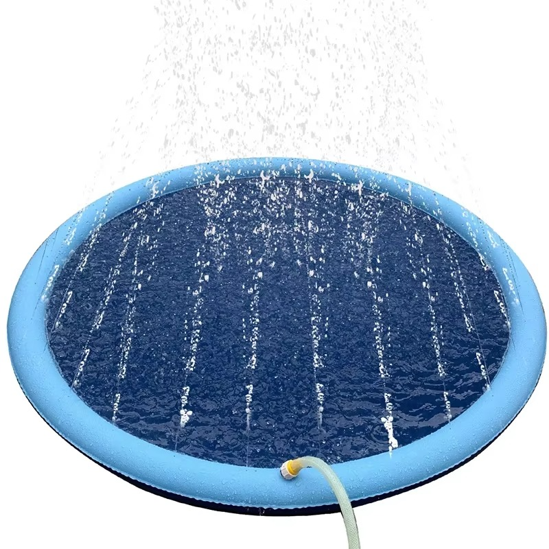 Large Pet Water Play Mat with Built-in Sprinkler System