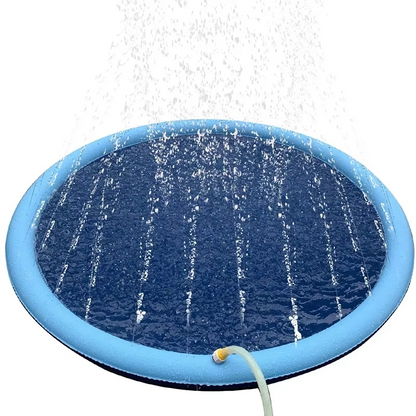 Large Pet Water Play Mat with Built-in Sprinkler System