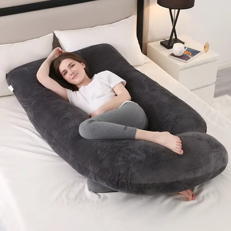 Contoured Full Body Pillow for Side Sleeping Support