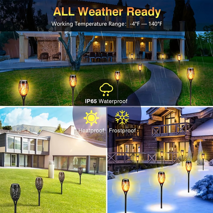 Warm Outdoor Solar Lantern for Patio & Walkways