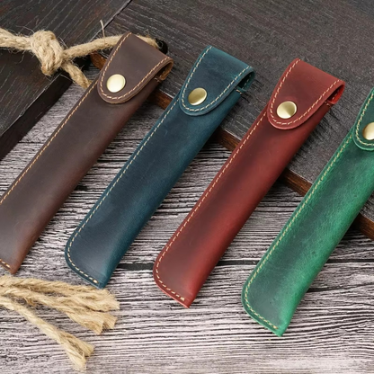 Premium Leather Pen Pouch for Pens and Journals