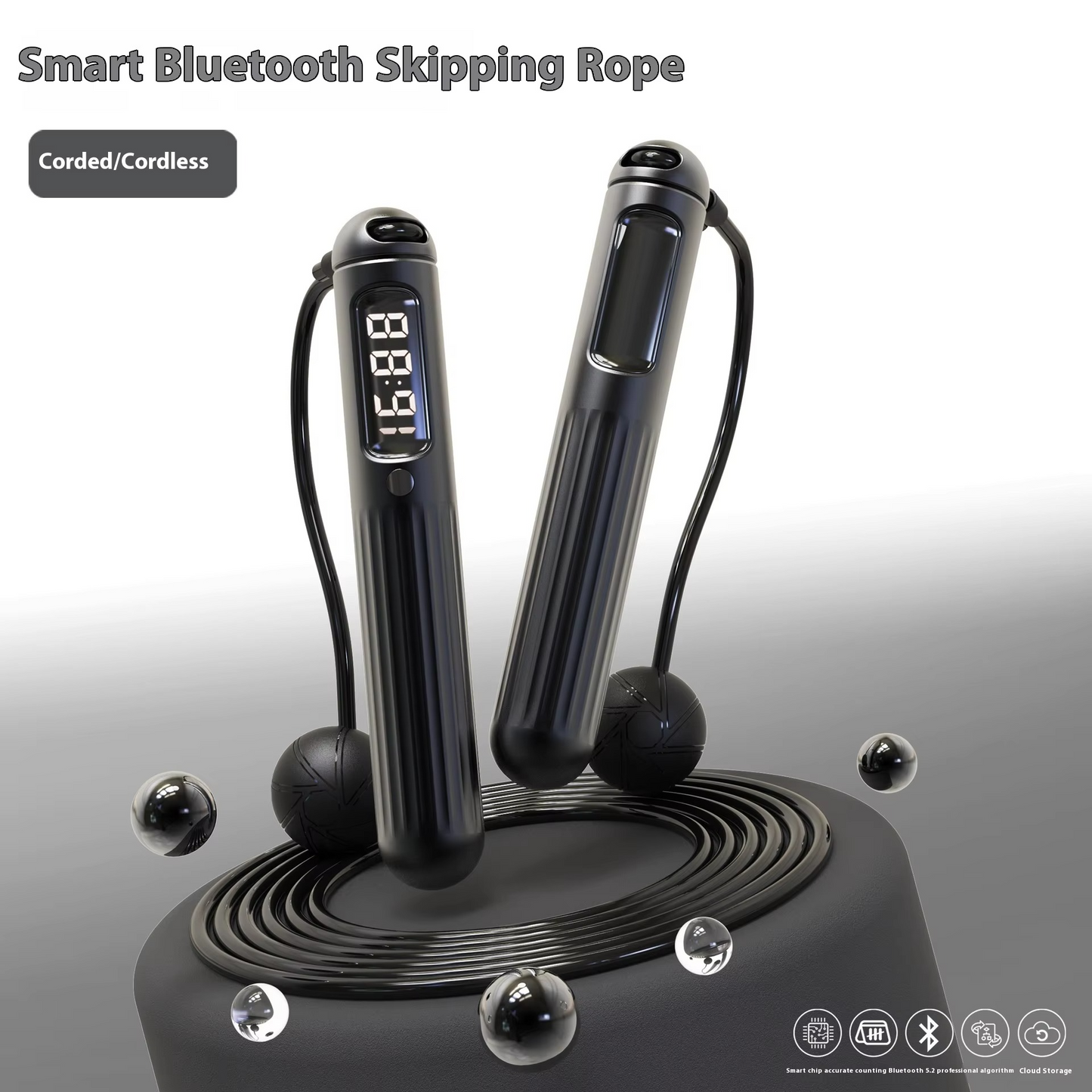 Wireless Jump Rope - Portable Fitness Tracker Rope - Hehif