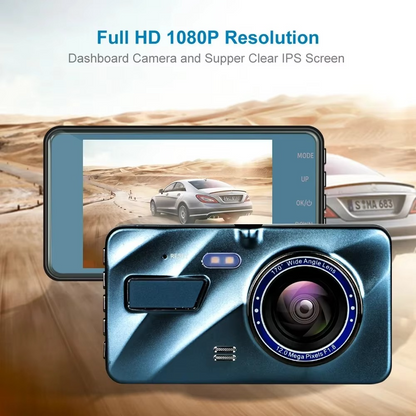 Compact 4 Dual Camera Car Dash Cam with Night Vision
