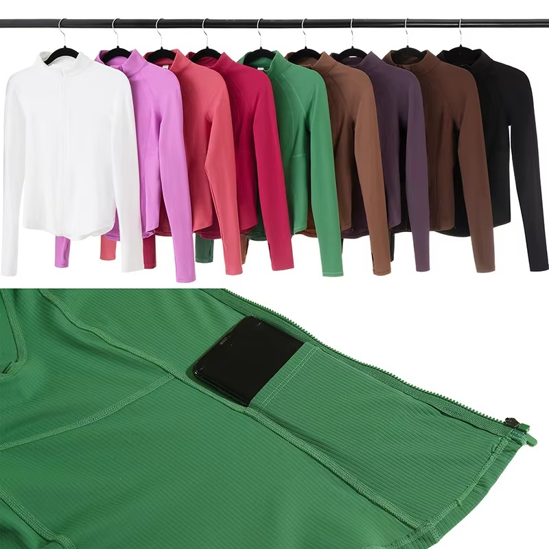 Women's Breathable Athletic Jacket with Long Sleeves - Hehif