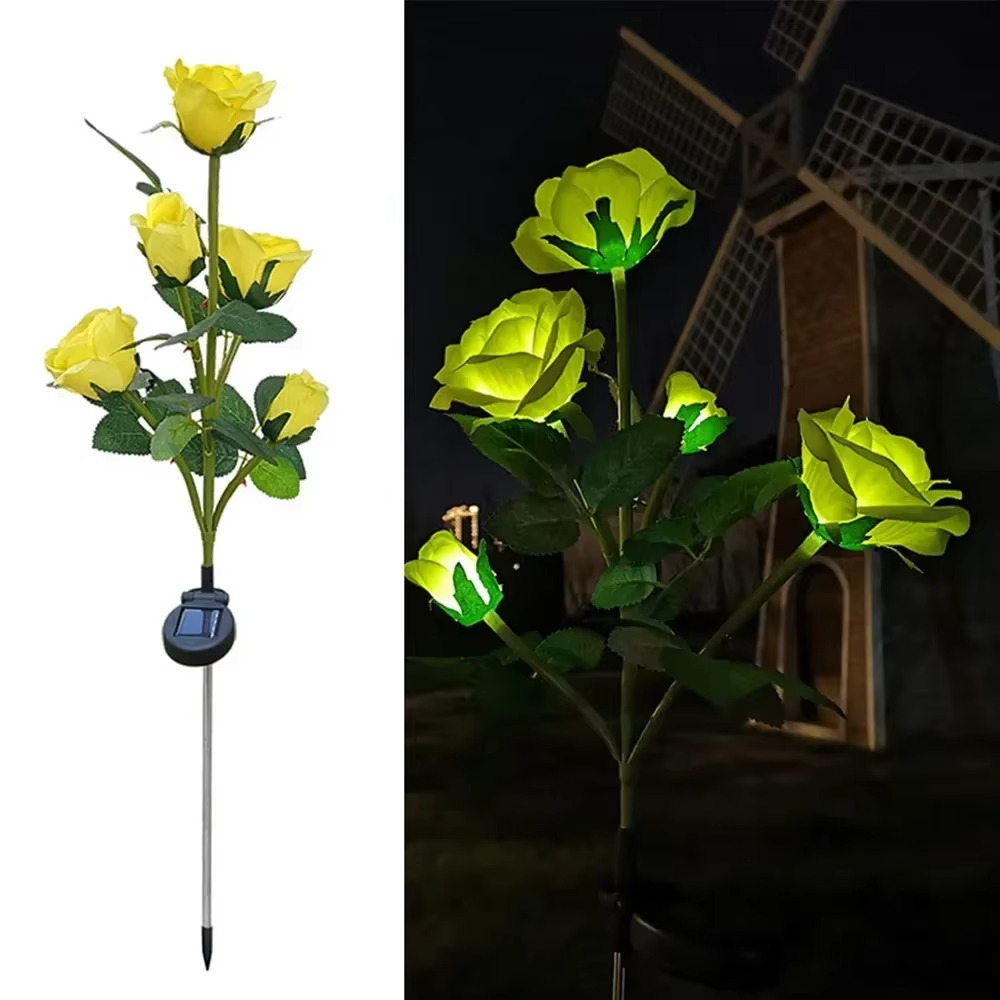 Outdoor Solar LED Rose Yard Lights