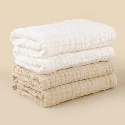 Soft Cotton Baby Swaddle Blanket with Delicate Lace Trim