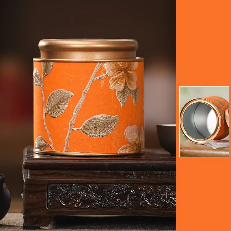 Decorative Floral Tea Storage Container